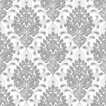 Vector grunge damask seamless pattern background. Classical luxury old fashio 스톡 일러스트