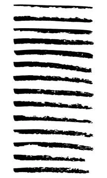 Vector grunge elements. Black brush strokes set. Brush boxes for text and oth Stock Illustration