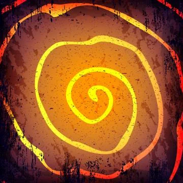 Vector grunge Halloween dark background. Hand drawn spirale Stock Illustration