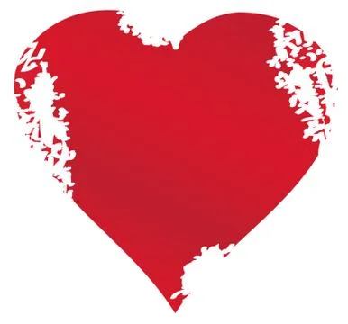 Vector Grunge Heart Stock Illustration