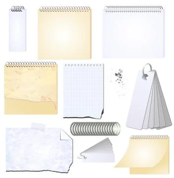 Vector grunge notepad memopad scrap book isolated Illustrazione stock