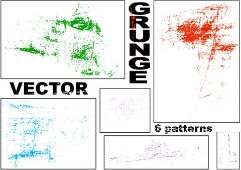 Vector Grunge Patterns Set Stock Illustration