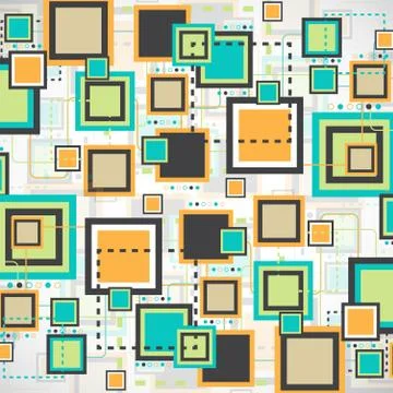 Vector grunge retro square background. Stock Illustration