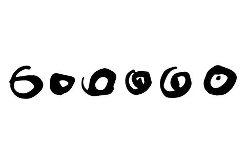 Vector grunge round brushes. Black stroke, stain Stock Illustration