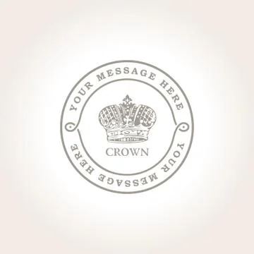 Vector Grunge Rubber Stamp with Crown Stock Illustration