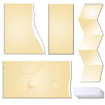 Vector grunge scrapbooking tablet paper Stock Illustration