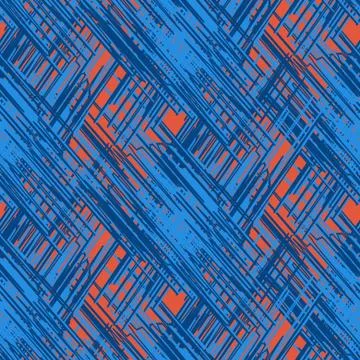 Vector grunge scribble strokes seamless pattern. 스톡 일러스트