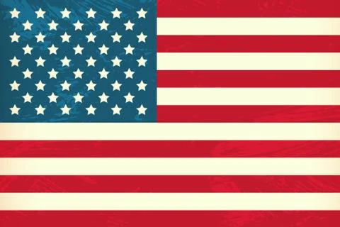 Vector grunge styled flag of usa Stock Illustration