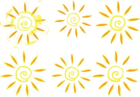 Vector grunge sun Stock Illustration