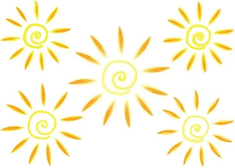 Vector grunge sun Stock Illustration