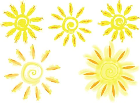 Vector grunge sun Illustrazione stock