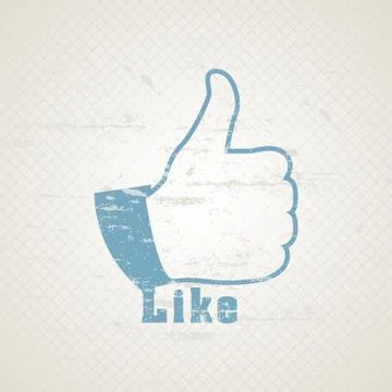 Vector grunge Like Symbol Stock Illustration