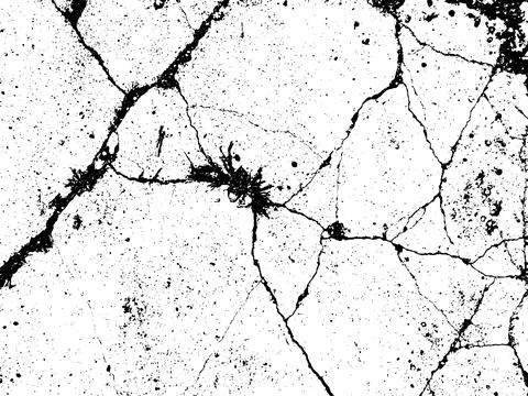 Vector grunge texture of cracked concrete. Using the effect of distress Illustrazione stock