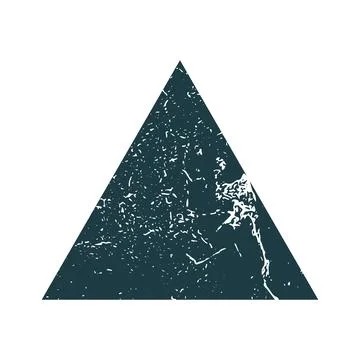 Vector Grunge triangle Stamp. Distress grain surface dust and rough backgroun Stock Illustration