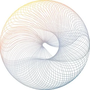 Vector Guilloche elements for certificate Stock Illustration