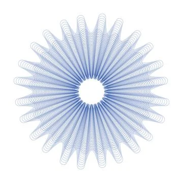 Vector Guilloche elements for certificate or diploma and currency design Stock Illustration