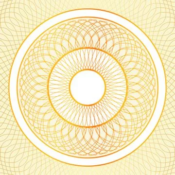 Vector Guilloche ornamental circle square background for Certificate, Money Stock Illustration