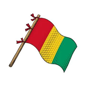 Vector of Guinea Flag Stock Illustration