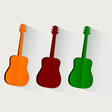 Vector guitar icon Stock Illustration