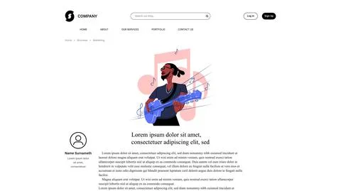 Vector guitarist in shadow of sharp lines style . Editable illustration Stock Illustration