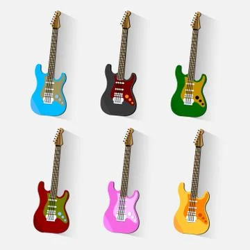 Vector guitars icon Stock Illustration