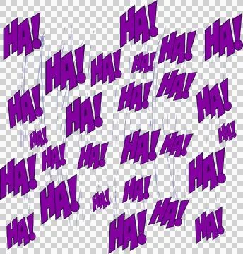 Vector HA! text scattering on transparent canvas with bluish-gray scratches Stock Illustration