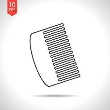 Vector hairbrush icon Stock Illustration