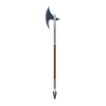  Vector halberd weapon illustration medieval ancient vintage old backgroun... Foto stock