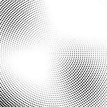 Vector halftone abstract transition dotted circular pattern Stock Illustration