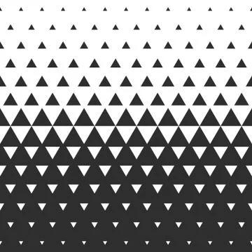 Vector halftone abstract transition triangular pattern wallpaper. Stock Illustration