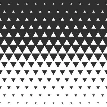 Vector halftone abstract transition triangular pattern wallpaper. Stock Illustration