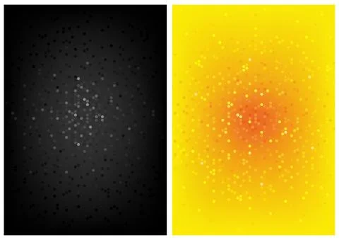 Vector Halftone Background in Black and Yellow Variation Stock Illustration