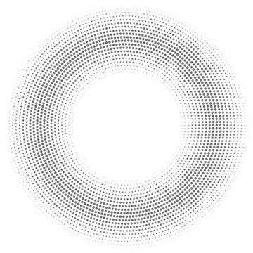 Vector Halftone circular shaded shape Stock Illustration