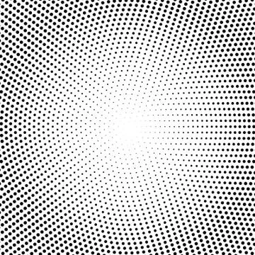 Vector halftone dots. Black dots on white background. Stock Illustration