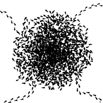 Vector halftone effect made of shoe traces. Stock Illustration