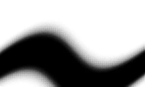 Vector halftone gradient. Big wave abstract background イラスト素材