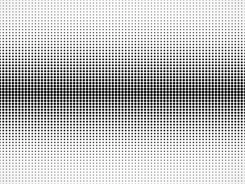 Vector halftone pattern. Black and white background Stock Illustration
