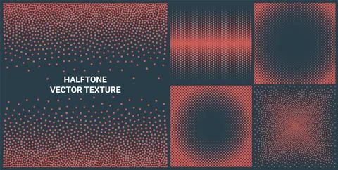 Vector halftone pattern texture gradient screen background. Half tone dot Stock Illustration