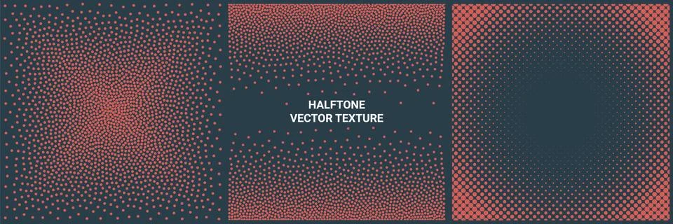 Vector halftone pattern texture gradient screen background. Half tone dot Stock Illustration