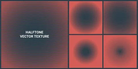 Vector halftone pattern texture gradient screen background. Half tone line Stockillustratie