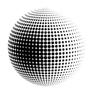 Vector halftone sphere logo イラスト素材