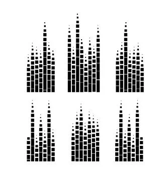 Vector Halftone Transition Abstract . Seamless Black And White Irregular Rounded Stock Illustration