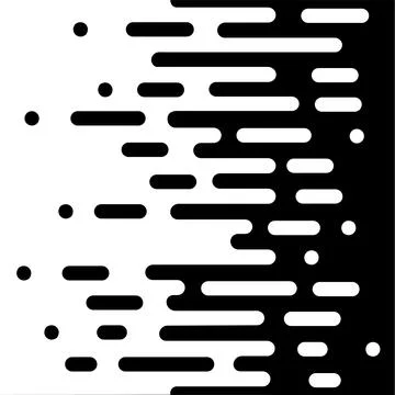 Vector Halftone Transition Abstract Wallpaper Pattern. Seamless Black And White Stock Illustration