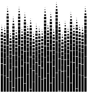 Vector Halftone Transition Abstract Wallpaper Pattern. Seamless Black And White Stock Illustration