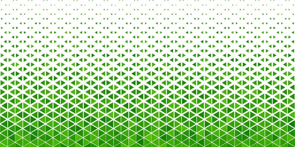 Vector Halftone triangles abstract background. Green geometric pattern. Hip.. Stock Illustration
