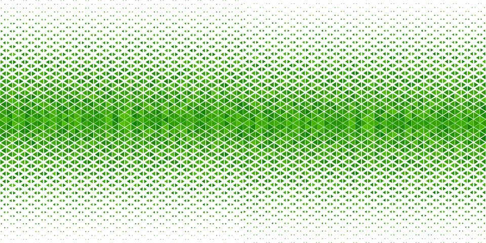Vector Halftone triangles abstract background. Green geometric pattern. Hip.. Illustrazione stock