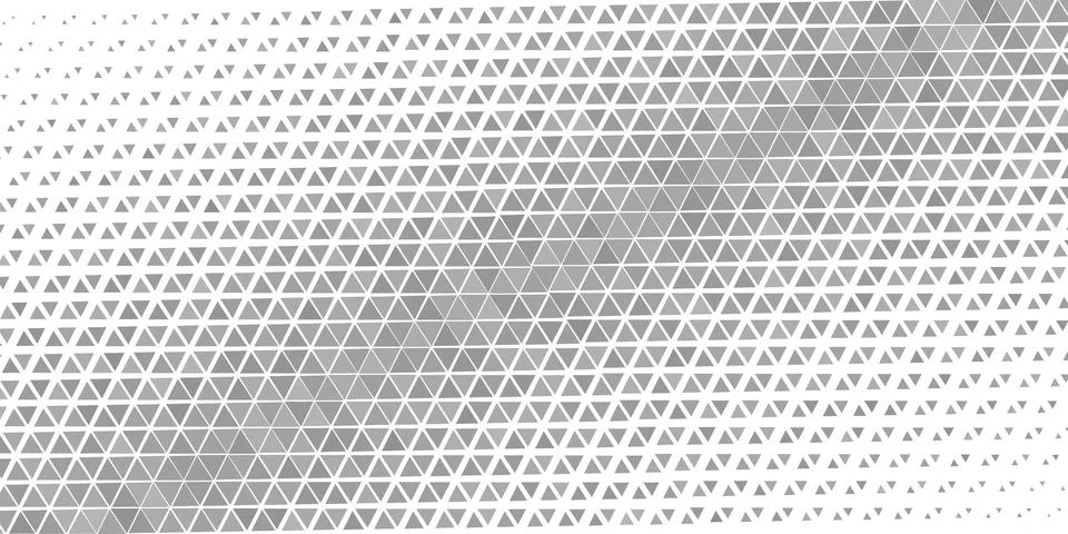 Vector Halftone triangles abstract background. Grey geometric pattern. Hips.. Stock Illustration