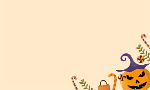 Vector halloween background in flat design Stock-Illustration