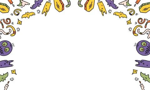 Vector halloween background in flat design Illustrazione stock