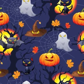 Vector Halloween background. Illustrazione stock